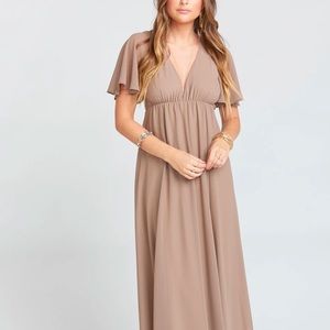 Brown bridesmaid maxi dress show me your mumu